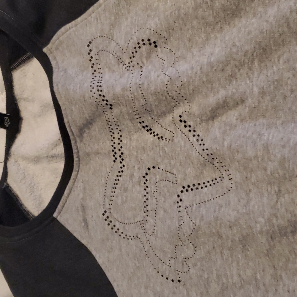 Grey and black sweatshirt